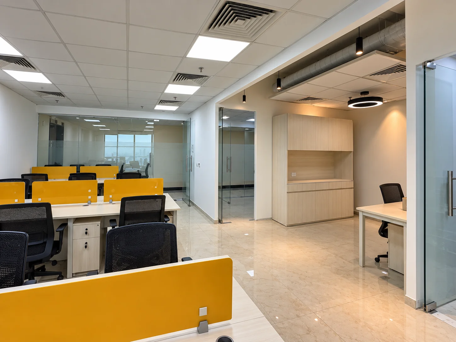 Open plan furnished office space at Supernova Astralis, Sector 94 Noida