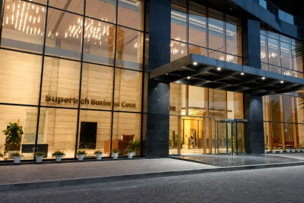 Front elevation of Supernova Astralis Grade-A commercial building, Sector 94 Noida