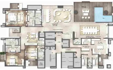 Luxury amenities layout at ATS Knightsbridge Noida