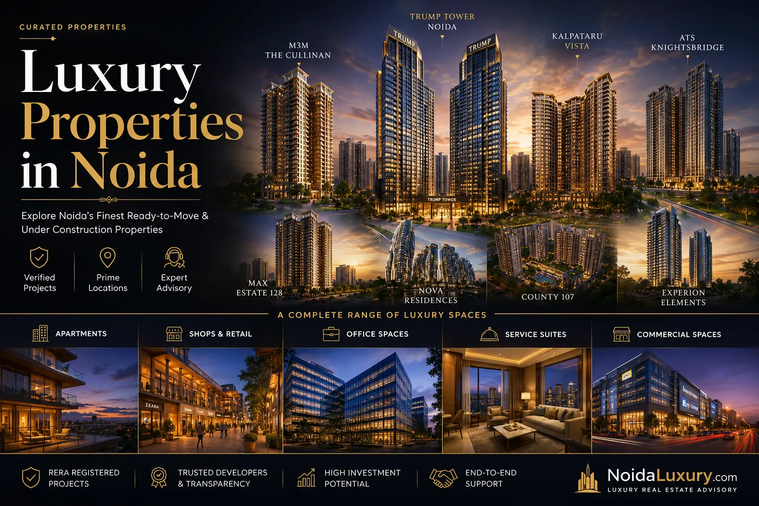 Luxury residential township in Noida with premium high-rise towers, clubhouse and swimming pool near Noida Expressway