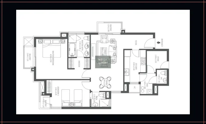 2BHK floor plan of Commonwealth Games Village Delhi — smartly designed apartment layout with modern interiors