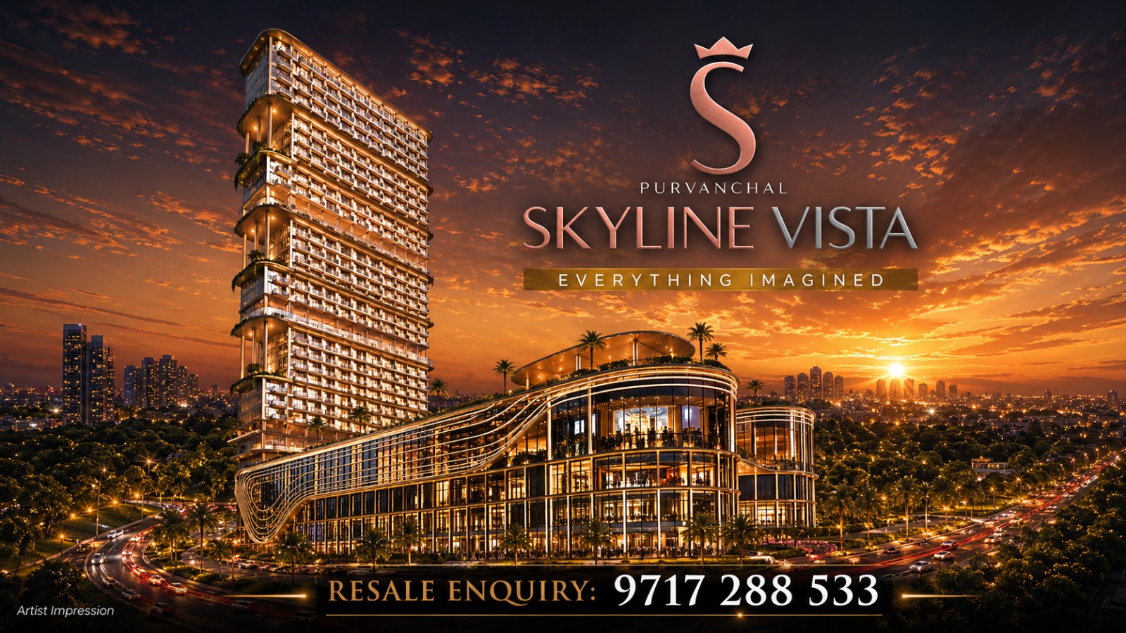 Luxury office spaces Noida Expressway Purvanchal Skyline Vista