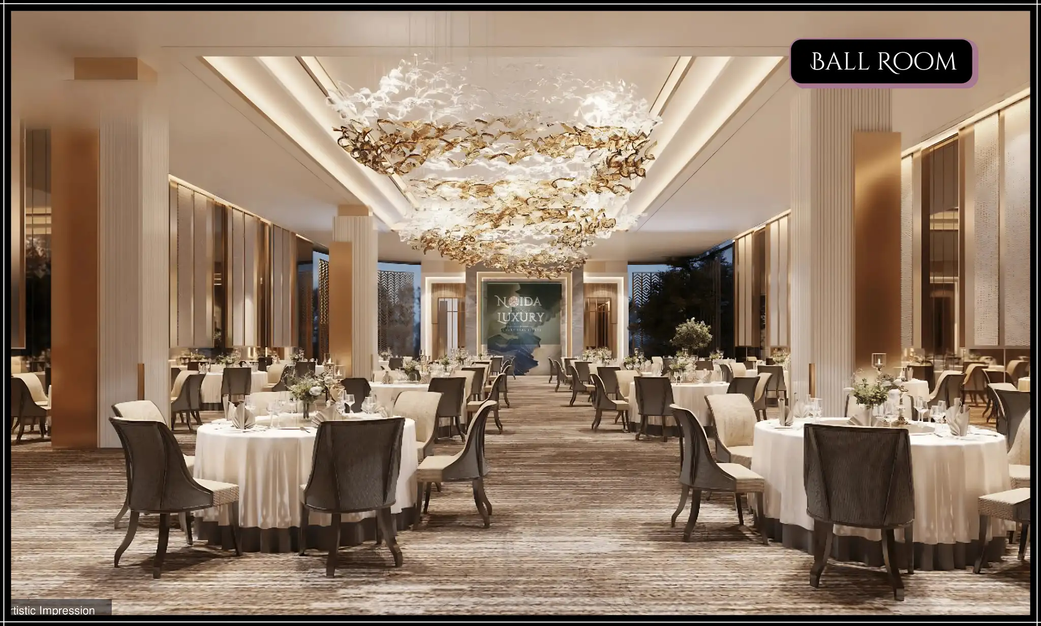 M3M The Cullinan grand drop-off area and entrance driveway — luxury apartments near Noida Expressway Sector 94