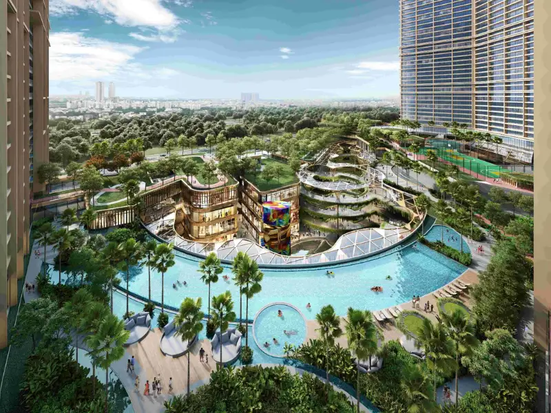 M3M The Cullinan Aerial
            Amenity Zone Resort Pool – Sector 94 Noida
