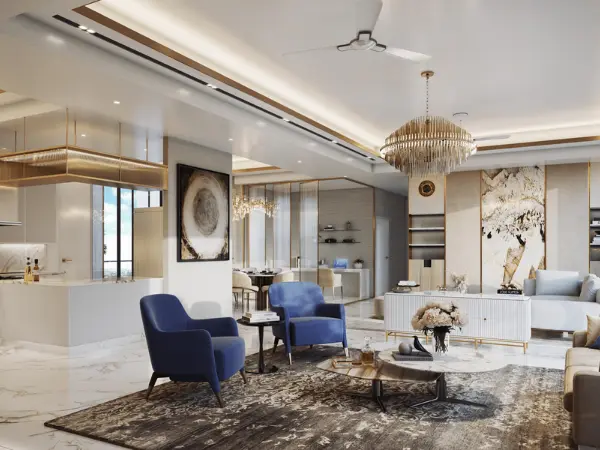 M3M The Cullinan Penthouse
            Open Plan Living and Dining – Sector 94 Noida