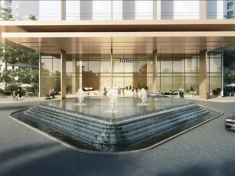 M3M The Cullinan Tower C Entrance Fountain – Sector 94 Noida Expressway