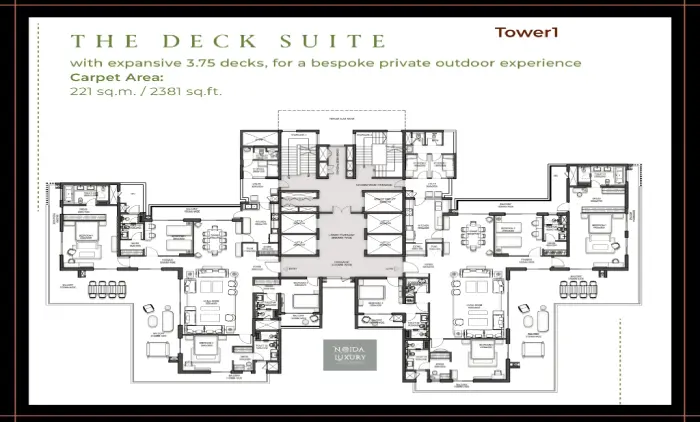 Max Estate 128 The Deck floor plan layout in Sector 128 Noida.