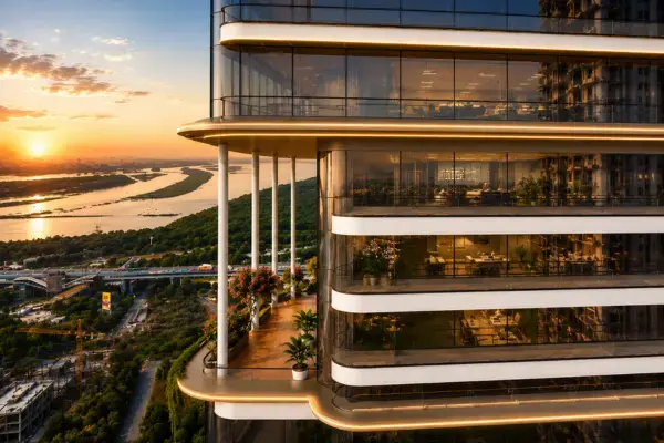 Food court and retail shops at Purvanchal Skyline Vista Noida