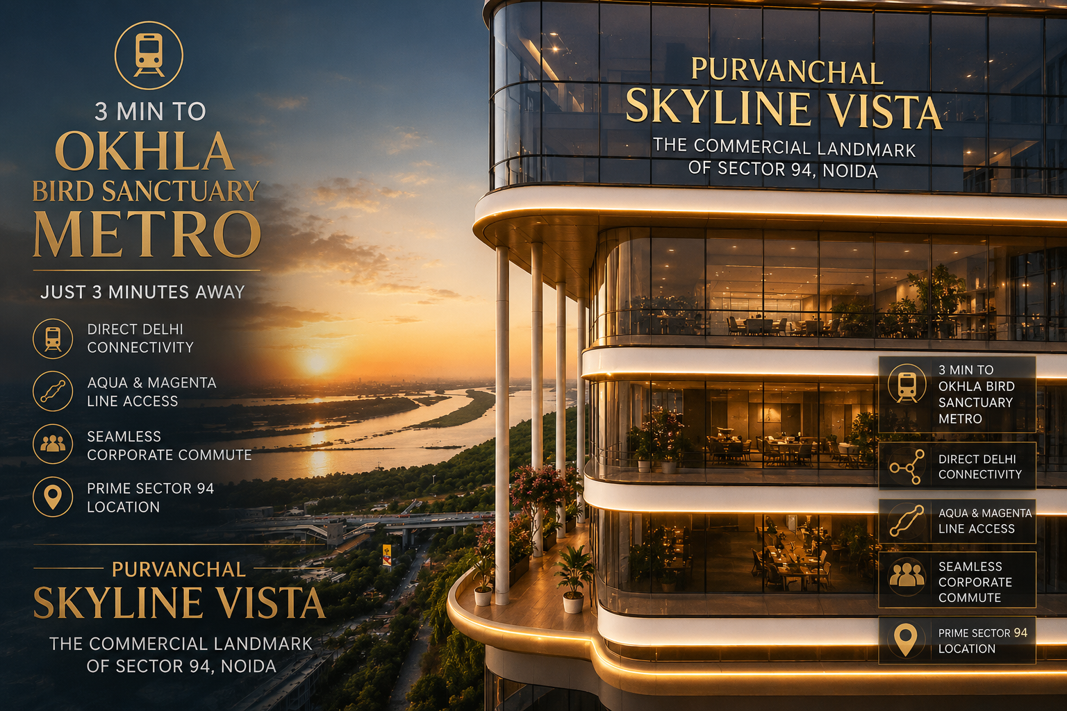 Best commercial investment opportunity Noida Sector 94 — Purvanchal Skyline Vista mixed-use development