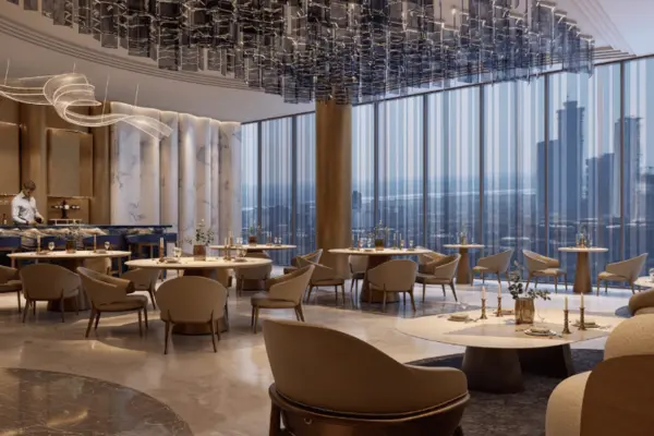Concierge drop-off zone entrance at Trump Tower Noida Sector 94