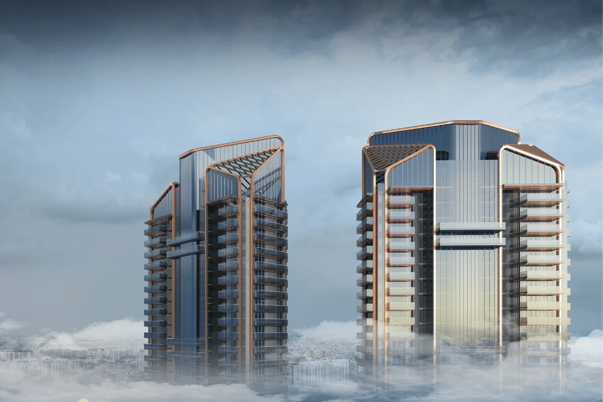 Trump Tower Noida Sector 94 — 45-floor ultra luxury branded residential tower day skyline view | M3M | Noida Expressway