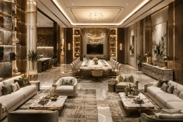 Premium lift lobby at Trump Tower Noida grand entrance